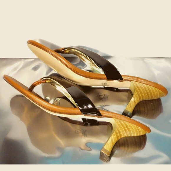 NEW GEORGE TM/MC Model: Nicole, Brown/Black Heels Sandals US Size 7.5 - Picture 9 of 13